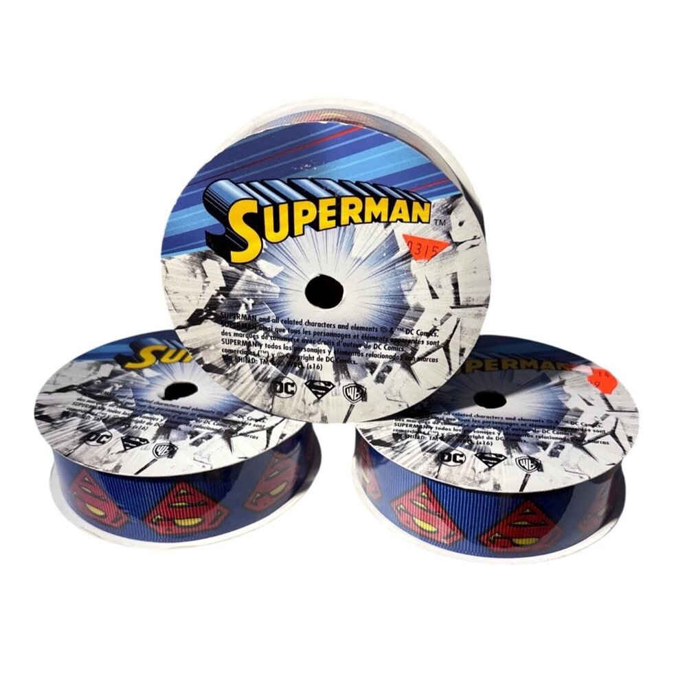 Superman Ribbon 1" Wide 3 Yards 100% Polyester By Simplicity